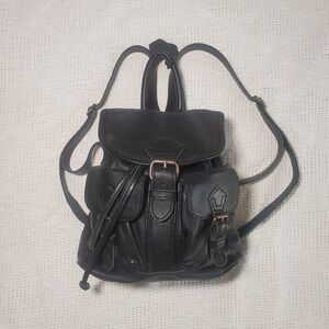 Black Leather Backpack